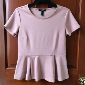 Forever21 Short-Sleeve Peplum Top